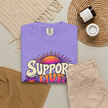 Load image into Gallery viewer, Support Live Music T-Shirt — Empowering Musicians Guitar Tee