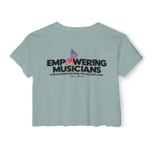 Load image into Gallery viewer, Support Live Music Crop Top — Empowering Musicians Festival Shirt