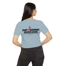 Load image into Gallery viewer, Support Live Music Crop Top — Empowering Musicians Festival Shirt
