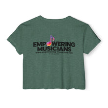 Load image into Gallery viewer, Support Live Music Crop Top — Empowering Musicians Festival Shirt