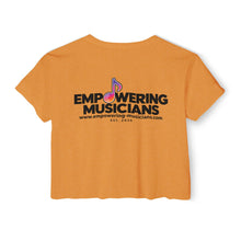 Load image into Gallery viewer, Support Live Music Crop Top — Empowering Musicians Festival Shirt
