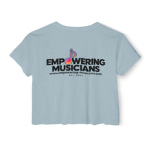 Load image into Gallery viewer, Support Live Music Crop Top — Empowering Musicians Festival Shirt
