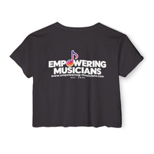 Load image into Gallery viewer, Support Live Music Crop Top — Empowering Musicians Festival Shirt
