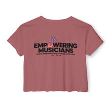 Load image into Gallery viewer, Support Live Music Crop Top — Empowering Musicians Festival Shirt
