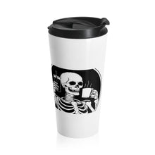 Load image into Gallery viewer, Death By Decaf Stainless Steel Travel Mug
